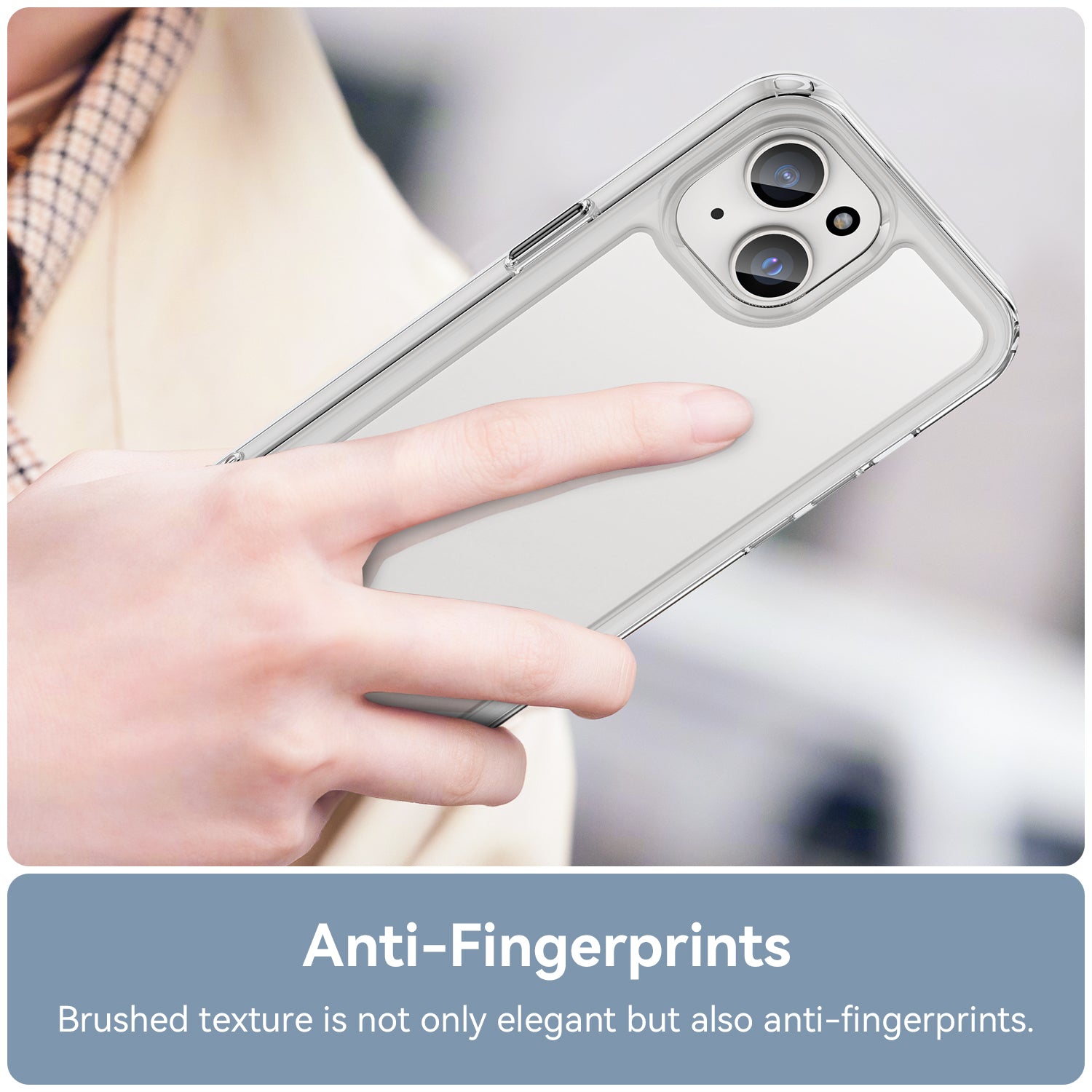Uniqkart for iPhone 15 Plus TPU+Acrylic Anti-fall Mobile Phone Back Cover Clear Protective Case - Transparent Uniqkart for iPhone 15 Plus TPU+Acrylic Anti-fall Mobile Phone Back Cover Clear Protective Case - Transparent